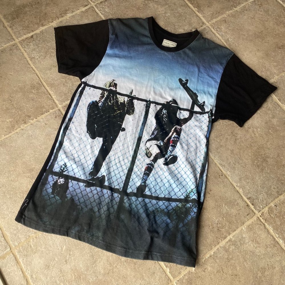 Eleven Paris Skateboard Design Graphic T-shirt -- "Venice" lettering on reverse